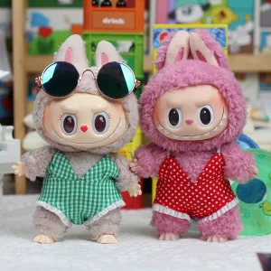 Polka Dot Swimwear for Labubu Doll