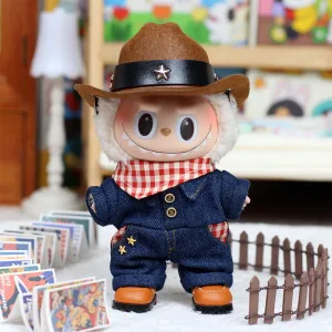 Western Cowboy Outfit for Labubu Doll